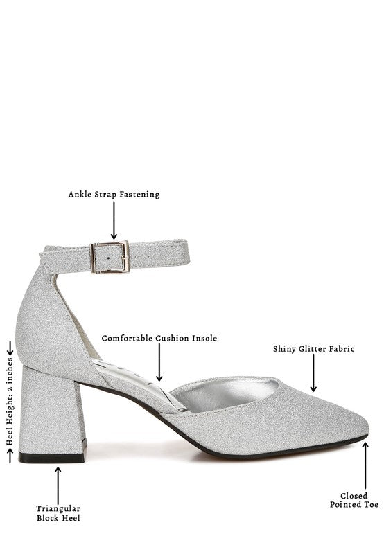 London Rag - Taznia Glitter Block Heel Sandals