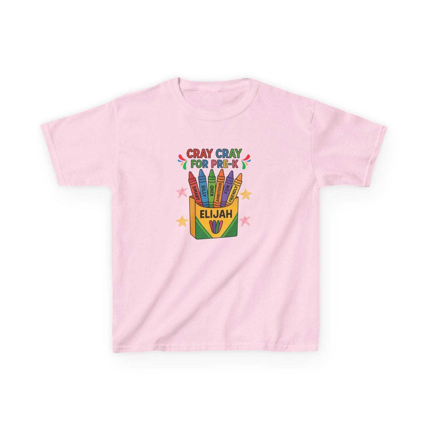 Cray Cray for Pre-K Youth Shirt β Personalized Back-to-School Tee with Name β Custom Youth Pre-K T-Shirt β Kids First Day of School Outfit - Gildan - Size: YXS-YXL