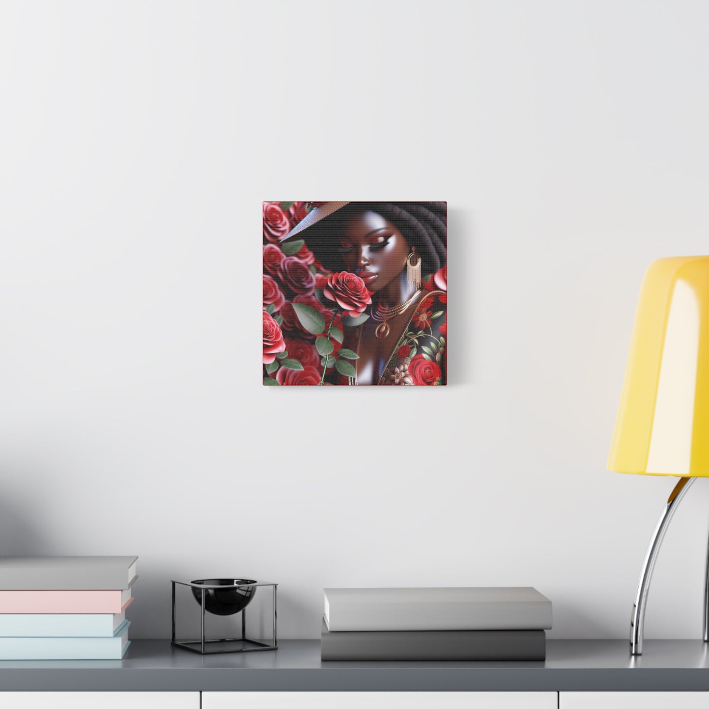 Floral Elegance Rose Fashionista - Stretched Matte Canvas Wall Art - 10×10