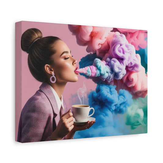 Dreamy Candy Smoke Fashionista - Stretched Matte Canvas, 12x9 Horizontal Wall Art