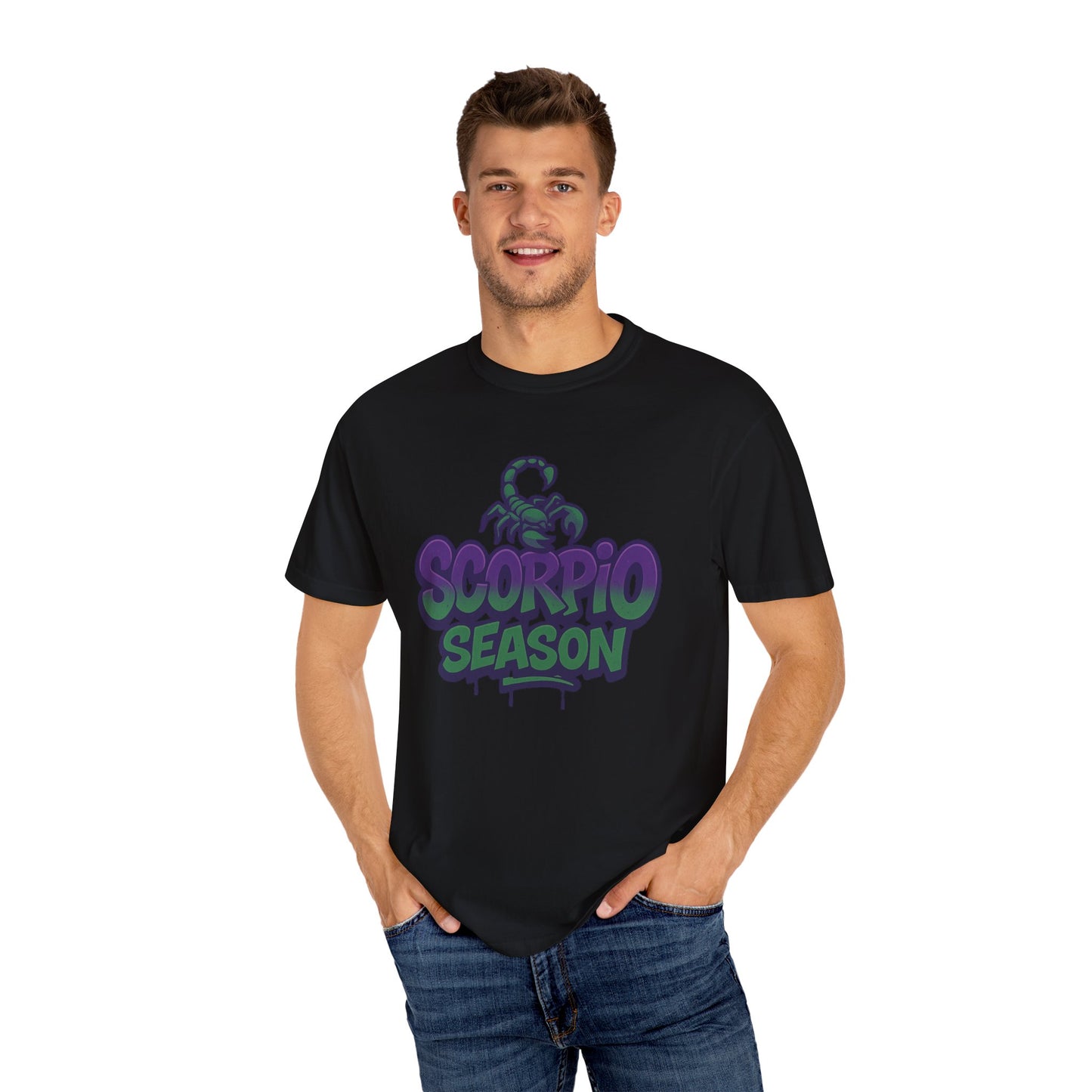 Scorpio Season Graphic T-Shirt, Stylish Scorpio Tee, Birthday Gift for Scorpio, Astrology Fan Apparel, Casual October T-Shirt