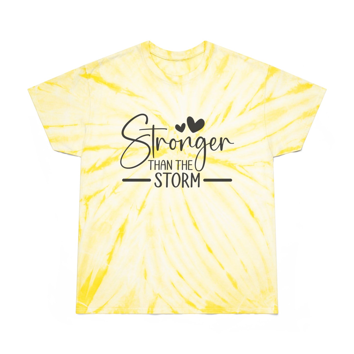 "Stronger Than the Storm" - Cyclone Tie-Dye Graphic Tee (Gildan)- Size: S-2XL