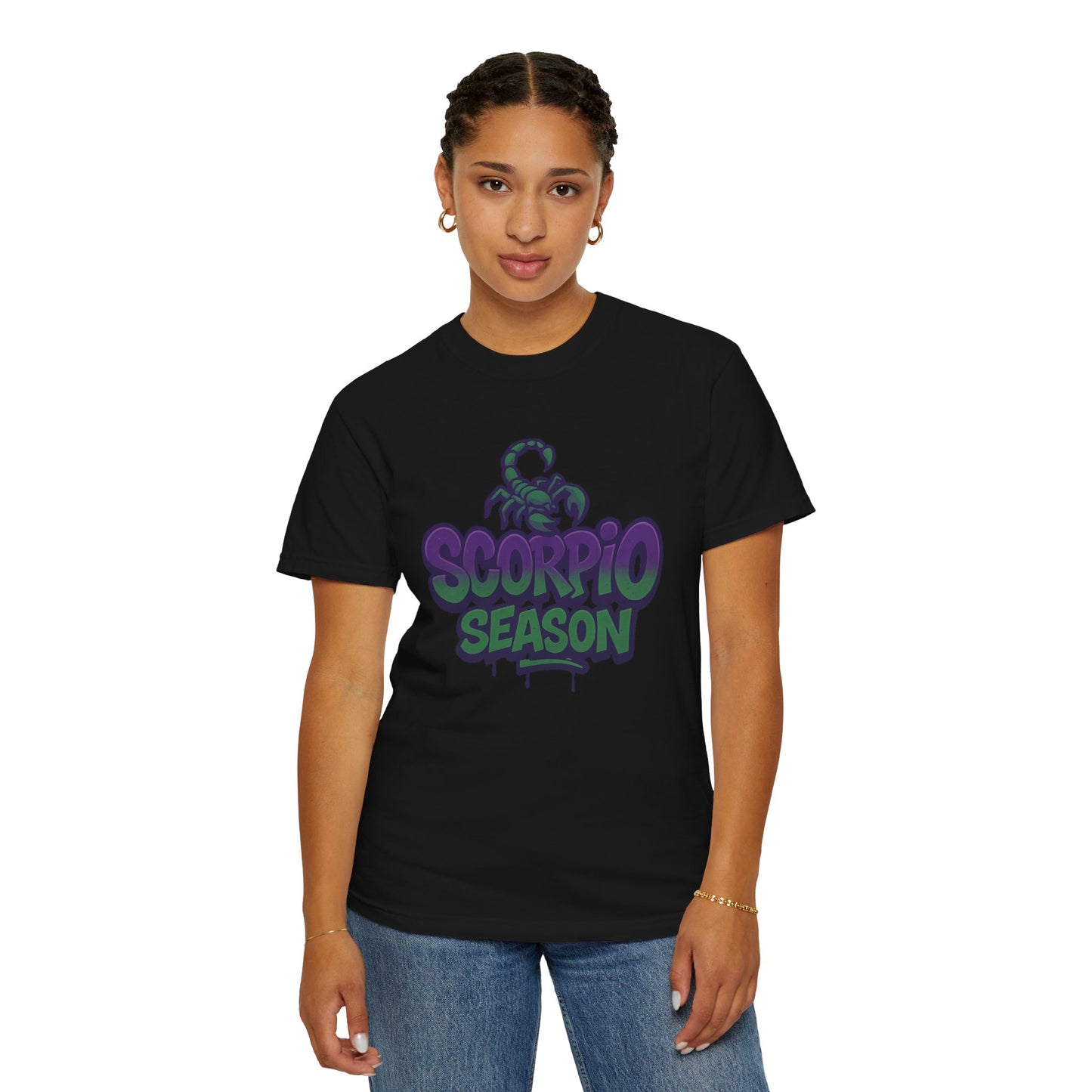 Scorpio Season Graphic T-Shirt, Stylish Scorpio Tee, Birthday Gift for Scorpio, Astrology Fan Apparel, Casual October T-Shirt