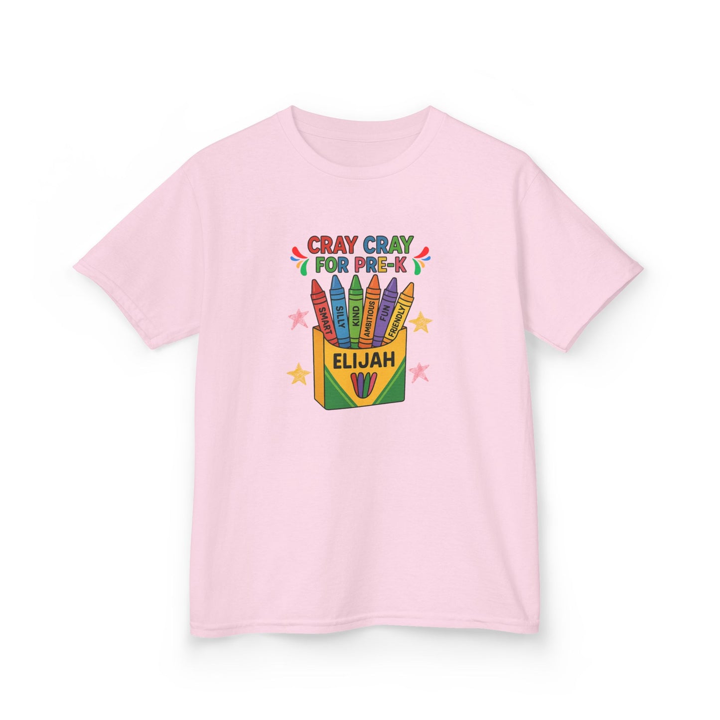 Cray Cray for Pre-K Youth Shirt β Personalized Back-to-School Tee with Name β Custom Youth Pre-K T-Shirt β Kids First Day of School Outfit - Gildan - Size: YXS-YXL