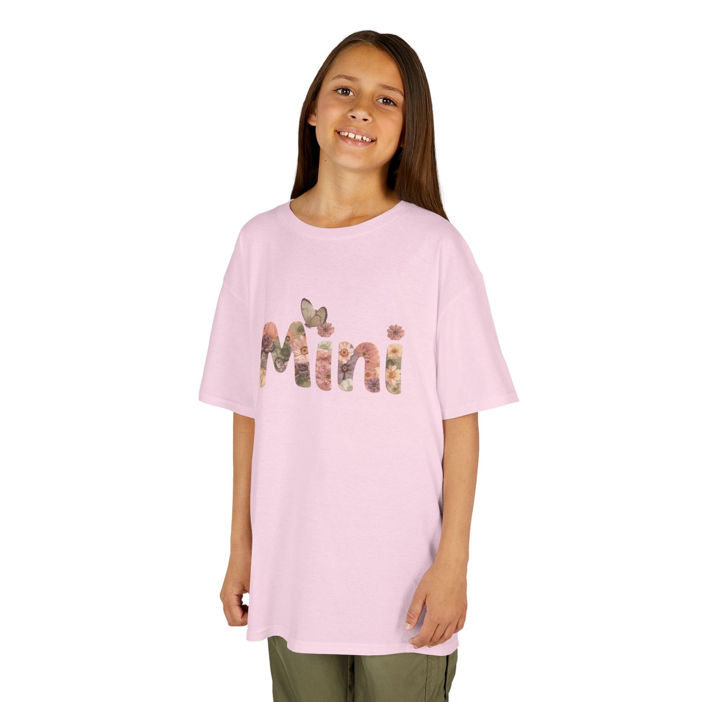 "Mini" Spring Floral Youth T-Shirt (Gildan) - Size: YXS-YXL - Mama & Mini Matching Shirts