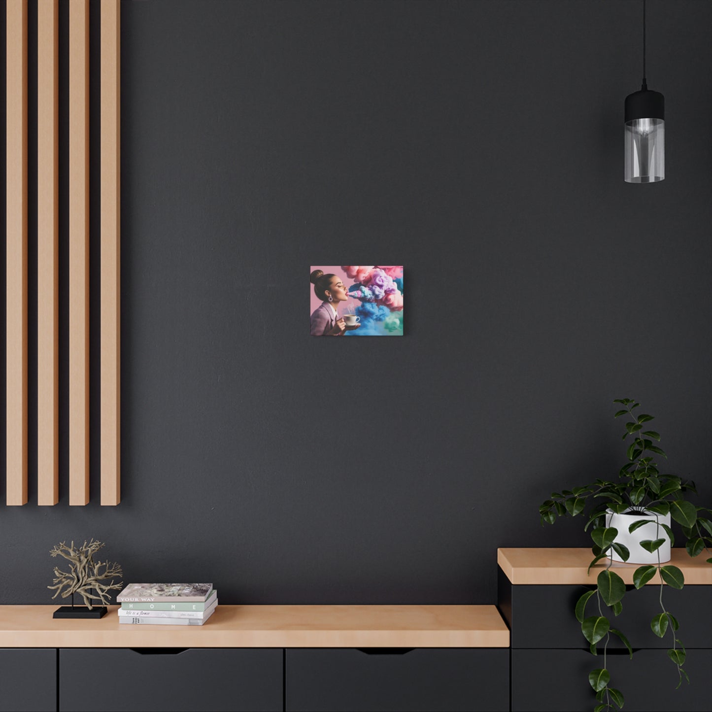 Dreamy Candy Smoke Fashionista - Stretched Matte Canvas, 12x9 Horizontal Wall Art