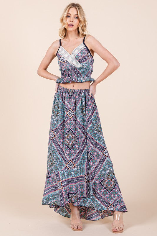 OFC - Tribal Print Skirt Set