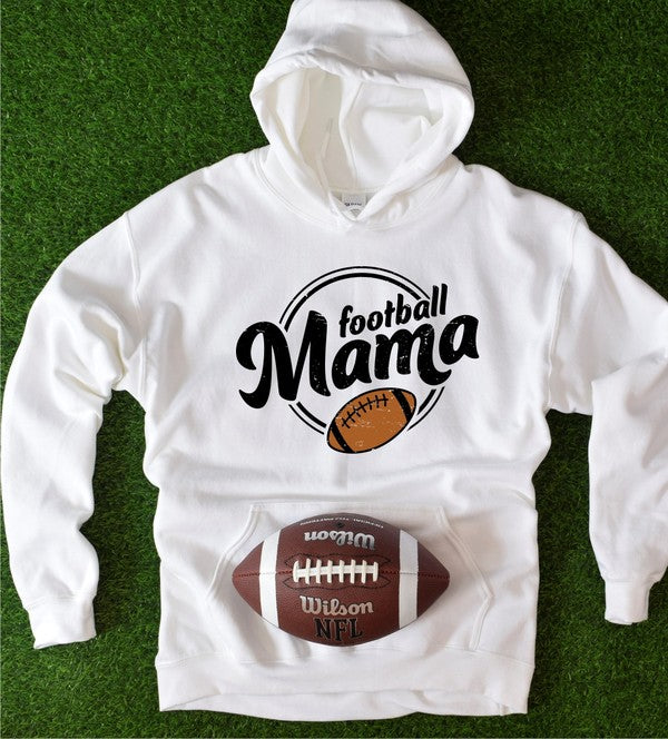 Football Mama - Graphic Hoodie Sweatshirt - Size: S-XL