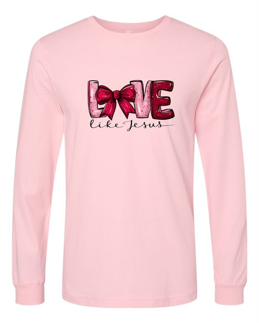 Love Like Jesus - Long Sleeve Graphic Tee (Bella Canvas)- Size: S-XL