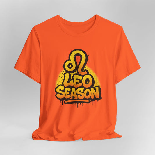Leo Season Graffiti Graphic Tee – Bold Zodiac T-Shirt in Multiple Colors & Sizes: XS-5XL