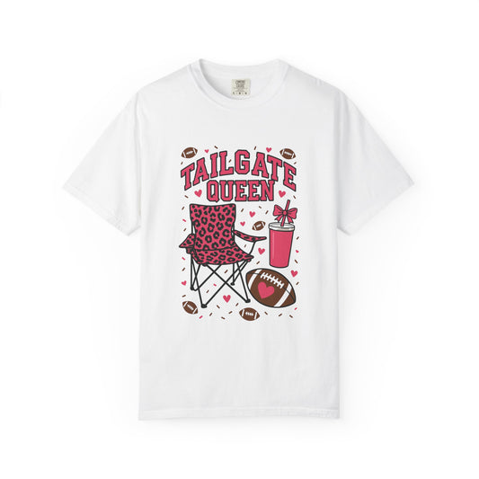 Tailgate Queen Football Graphic T-Shirt (Comfort Colors) - Size: S-3XL