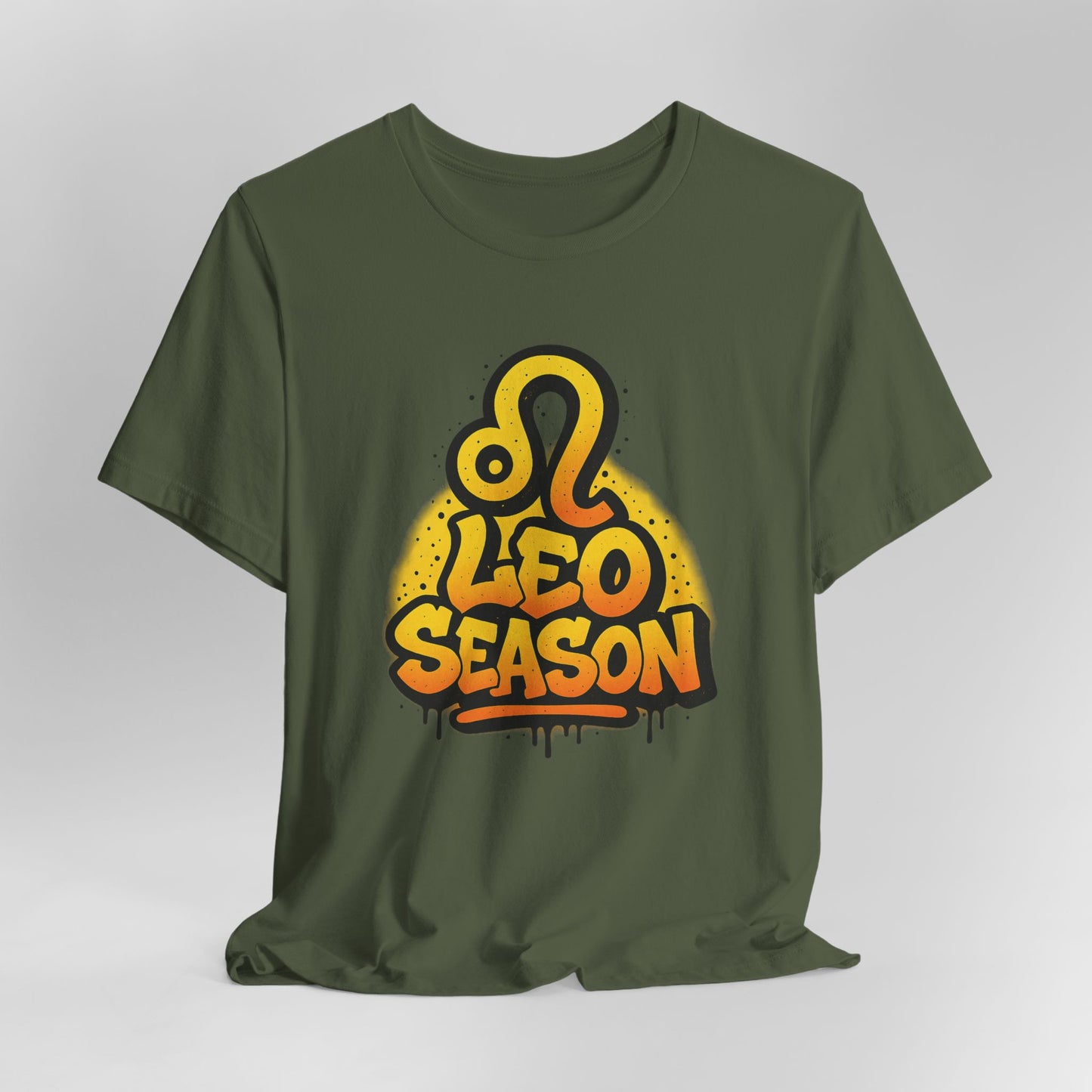 Leo Season Graffiti Graphic Tee – Bold Zodiac T-Shirt in Multiple Colors & Sizes: XS-5XL