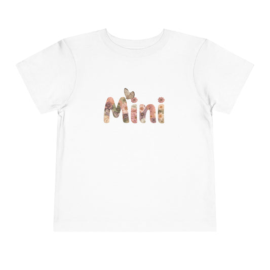 "Mini" Spring Floral Toddler Tee (Bella Canvas) - Size: 2T-5T - Mama & Mini Matching Shirts