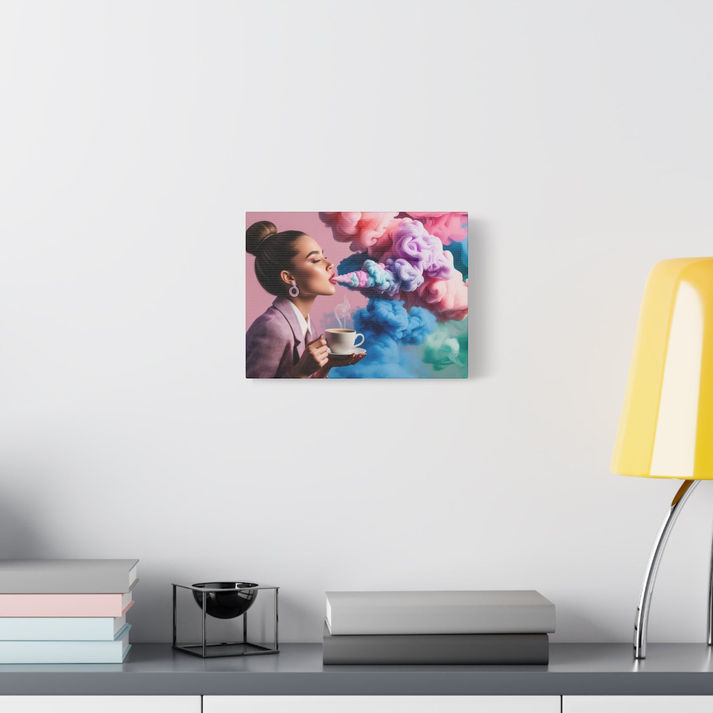 Dreamy Candy Smoke Fashionista - Stretched Matte Canvas, 12x9 Horizontal Wall Art