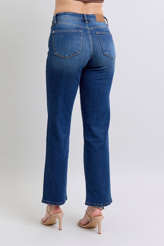Judy Blue - Twisted Seam Detail Straight Jeans with Pockets - Size: 0-24W