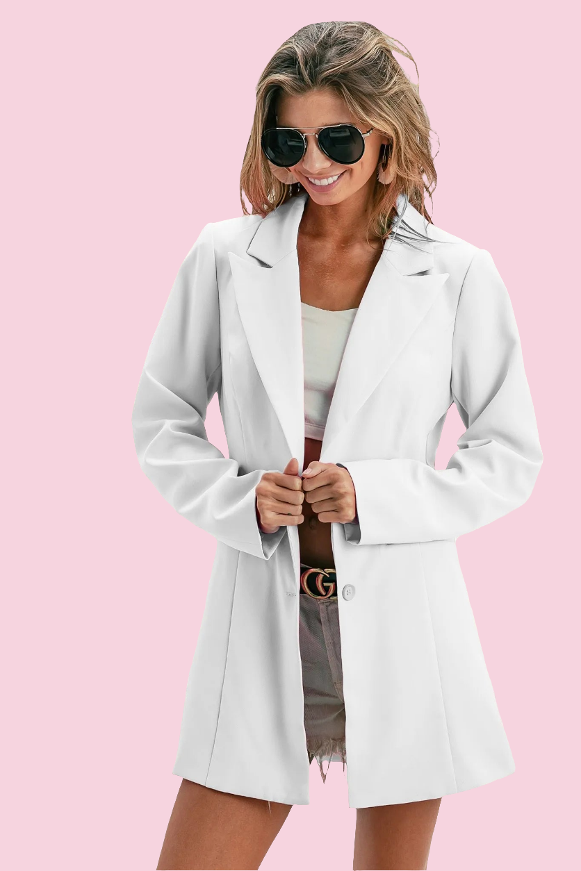 BiBi - Single Breasted Peaked Lapel Blazer - Size: S-XL