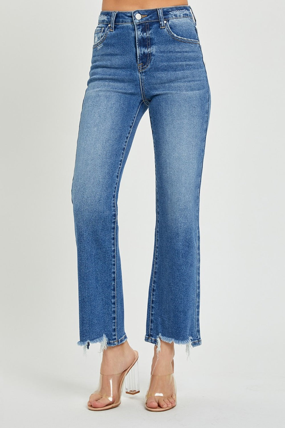 RISEN - High Rise Straight Jeans