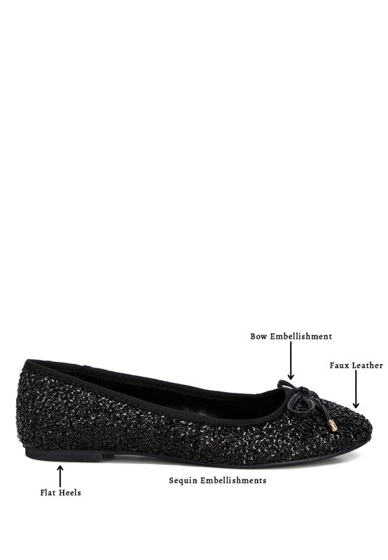 London Rag - Ringo Sequin Embellished Ballet Flats