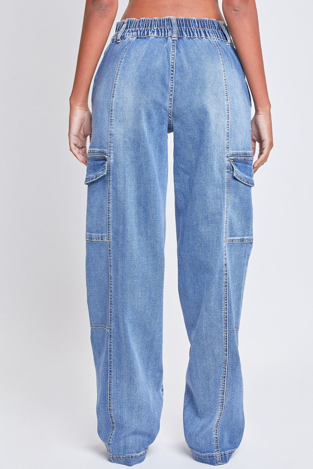 YMI Jeanswear - High-Rise Straight Cargo Jeans