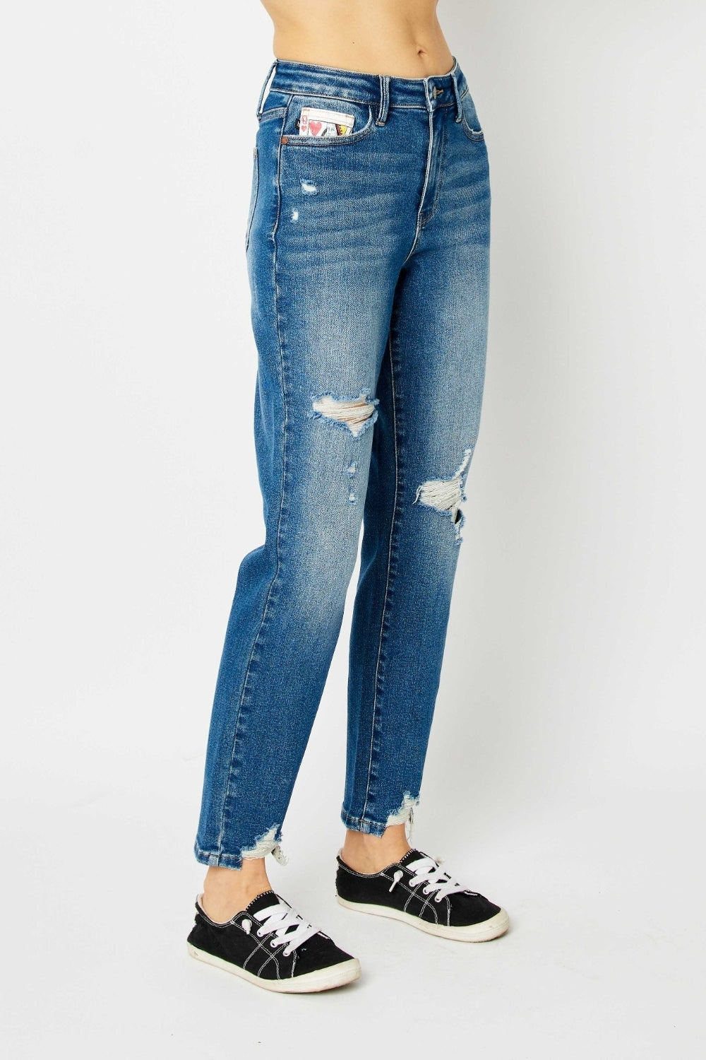 Judy Blue - Distressed Slim Jeans - Size: 0-24W