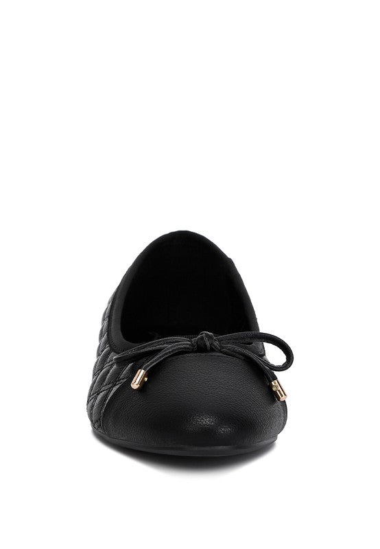 London Rag - Naoki Quilted Faux Leather Ballerinas