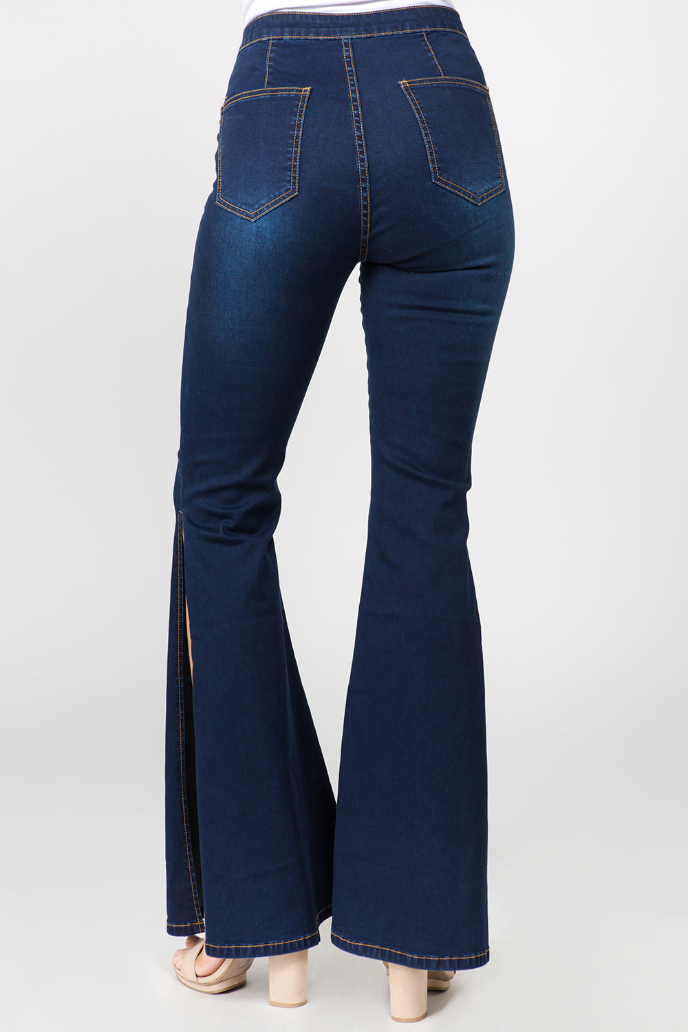 American Bazi - Side Slit Flare Jeans