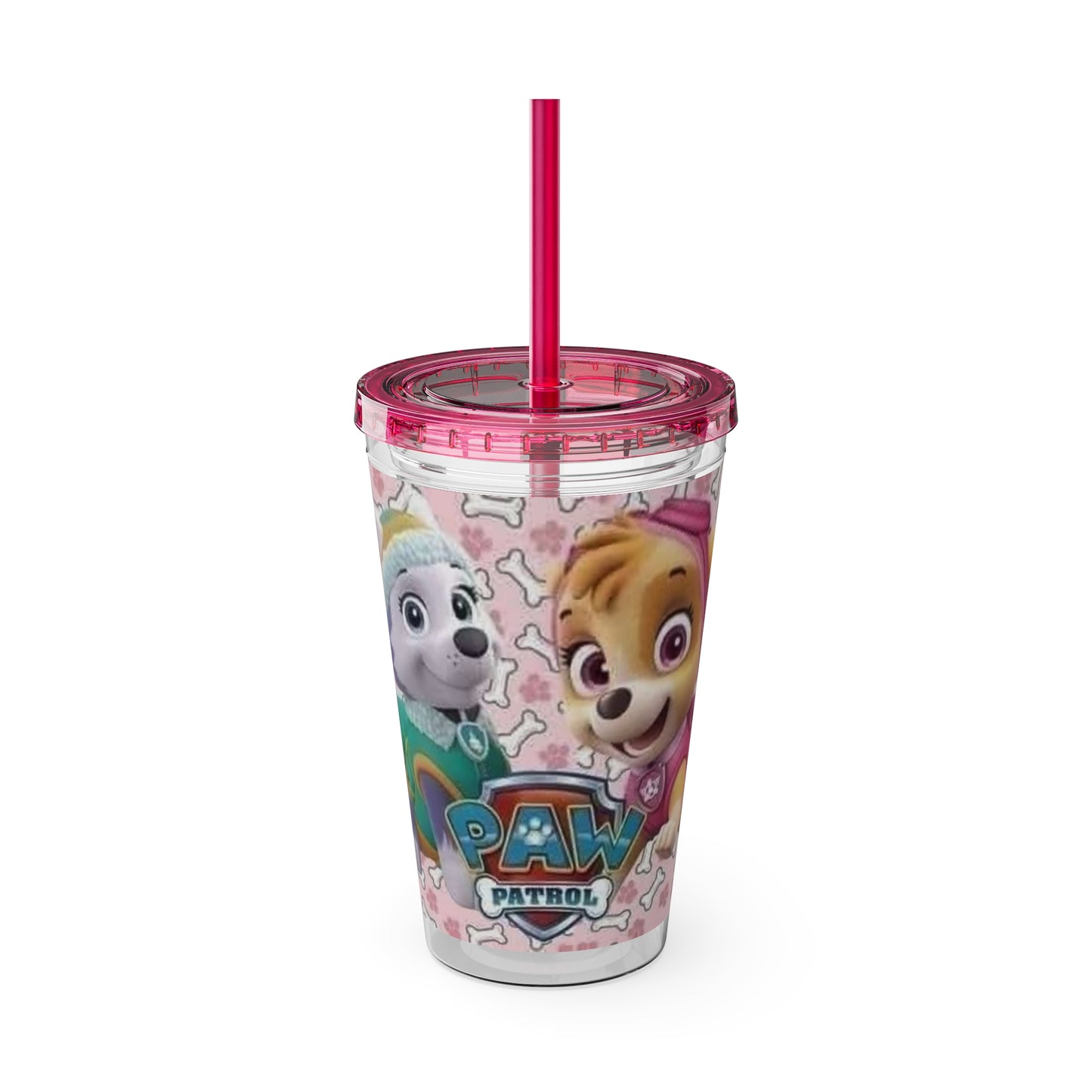 Kids Pink Paw Sunsplash Tumbler with Straw, 16oz