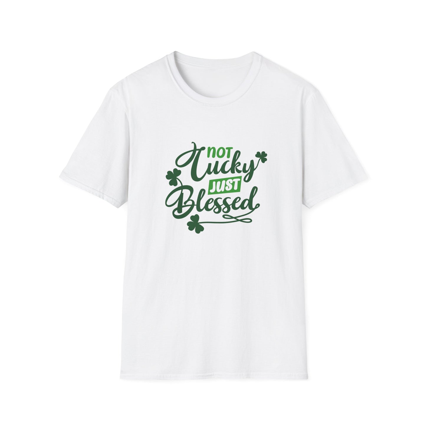 Not Lucky Just Blessed - Unisex Softstyle Graphic Tee (Gildan) - Size: XS-5XL - St Patrick's Day Collection