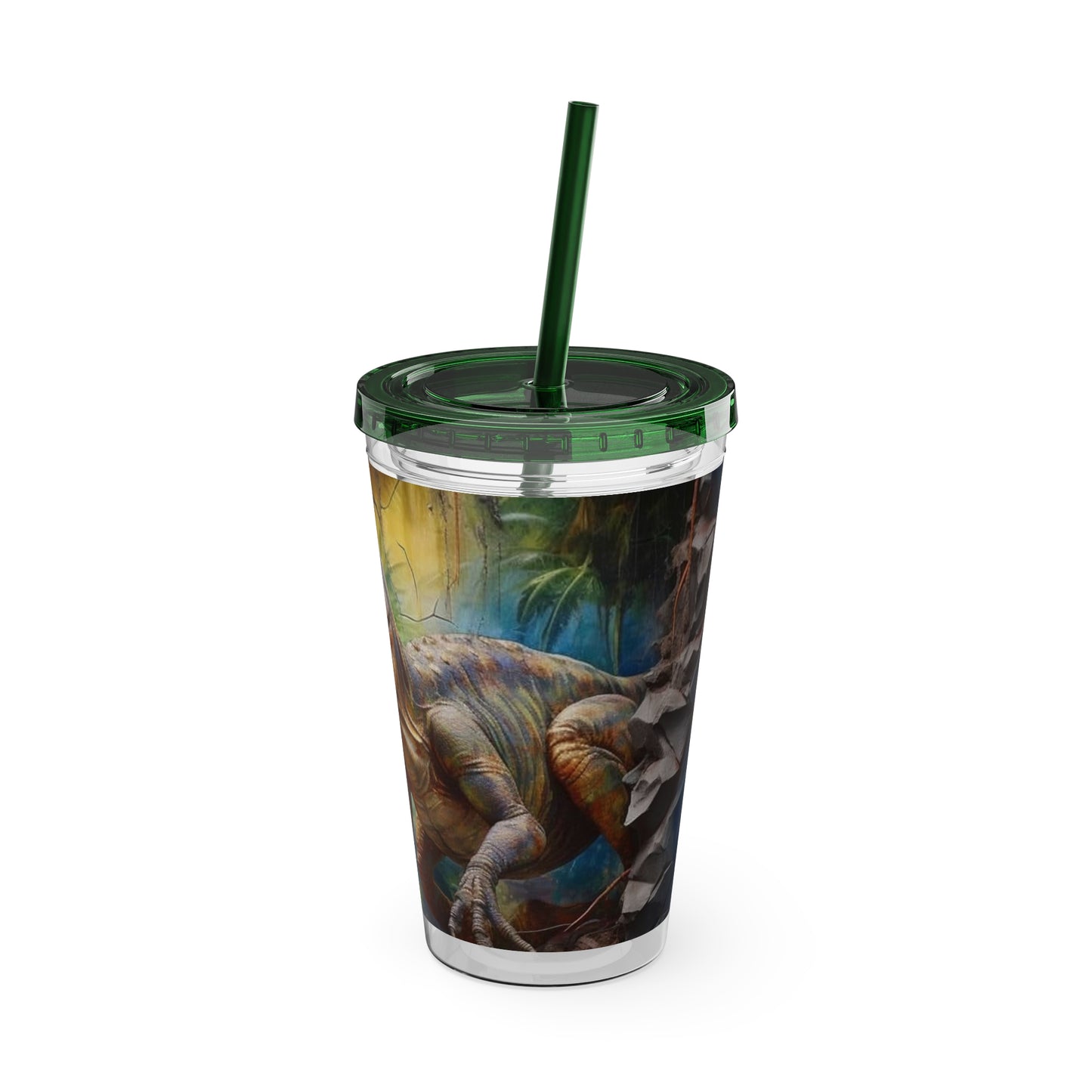 Kids Dinosaur Sunsplash Tumbler with Straw, 16oz