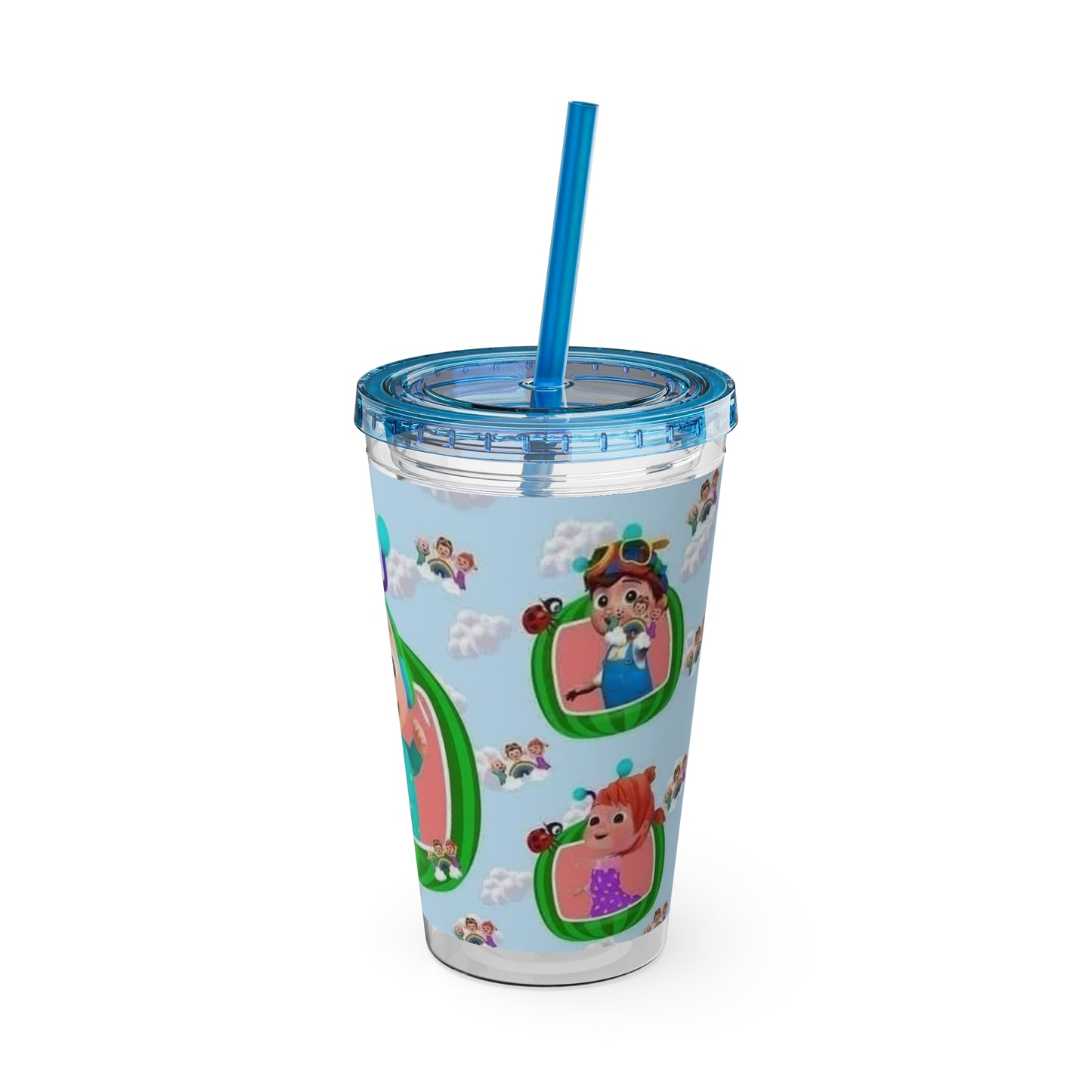 Kids Cocomelon Sunsplash Tumbler with Straw, 16oz