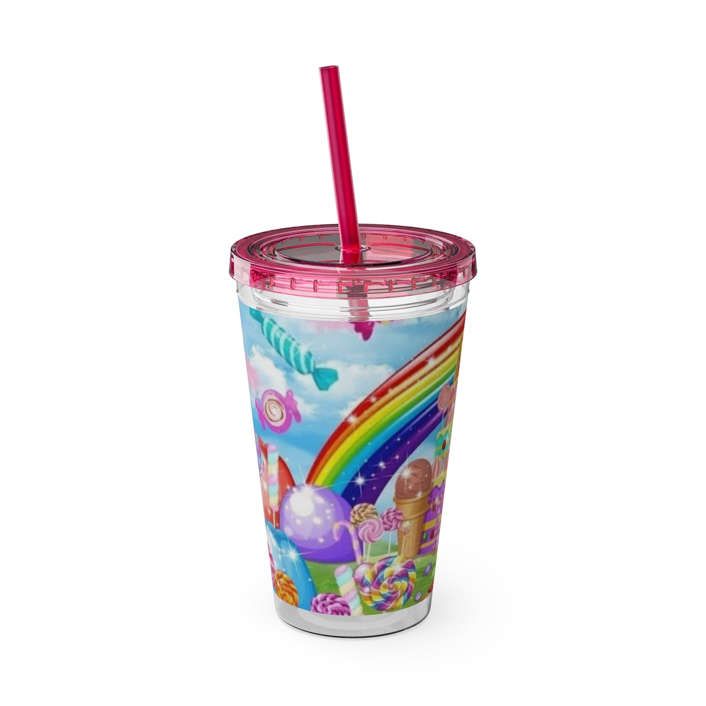 Kids Sweet Rainbow Sunsplash Tumbler with Straw, 16oz