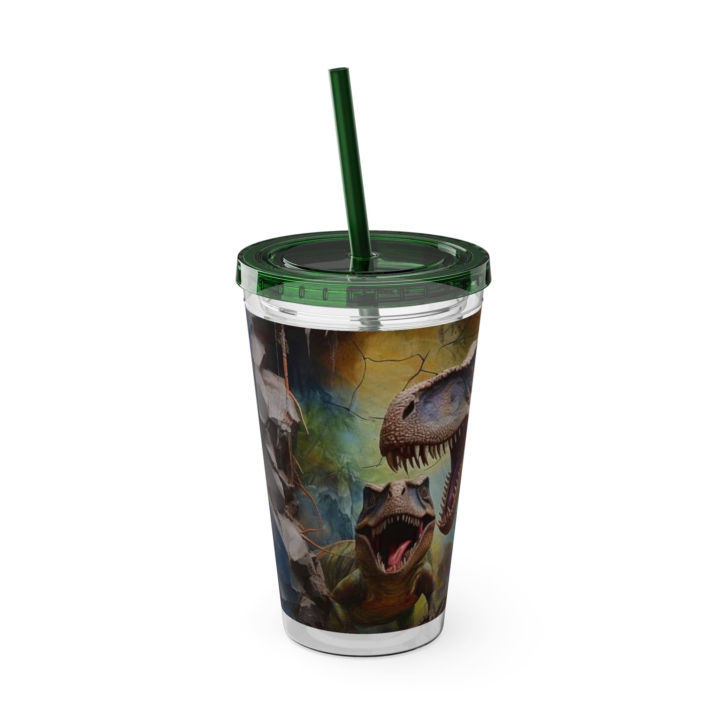 Kids Dinosaur Sunsplash Tumbler with Straw, 16oz