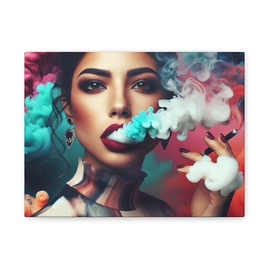 Fashionista Smoke Bold Beauty – 12×9 Horizontal Matte Canvas, Stretched, 1.25"