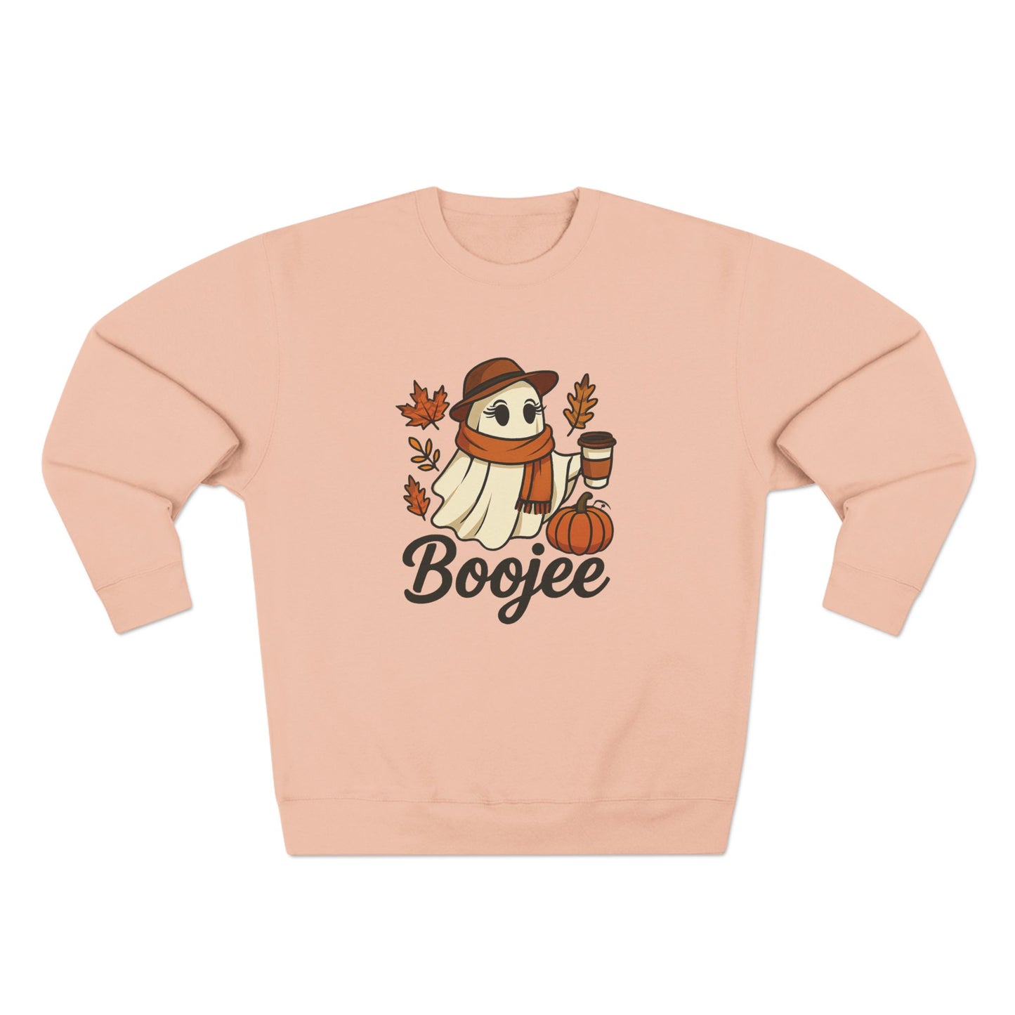 Boojee Ghost Fall Graphic Sweatshirt (Lane Seven) | Cozy Halloween Pullover for Women - Size: S-2XL