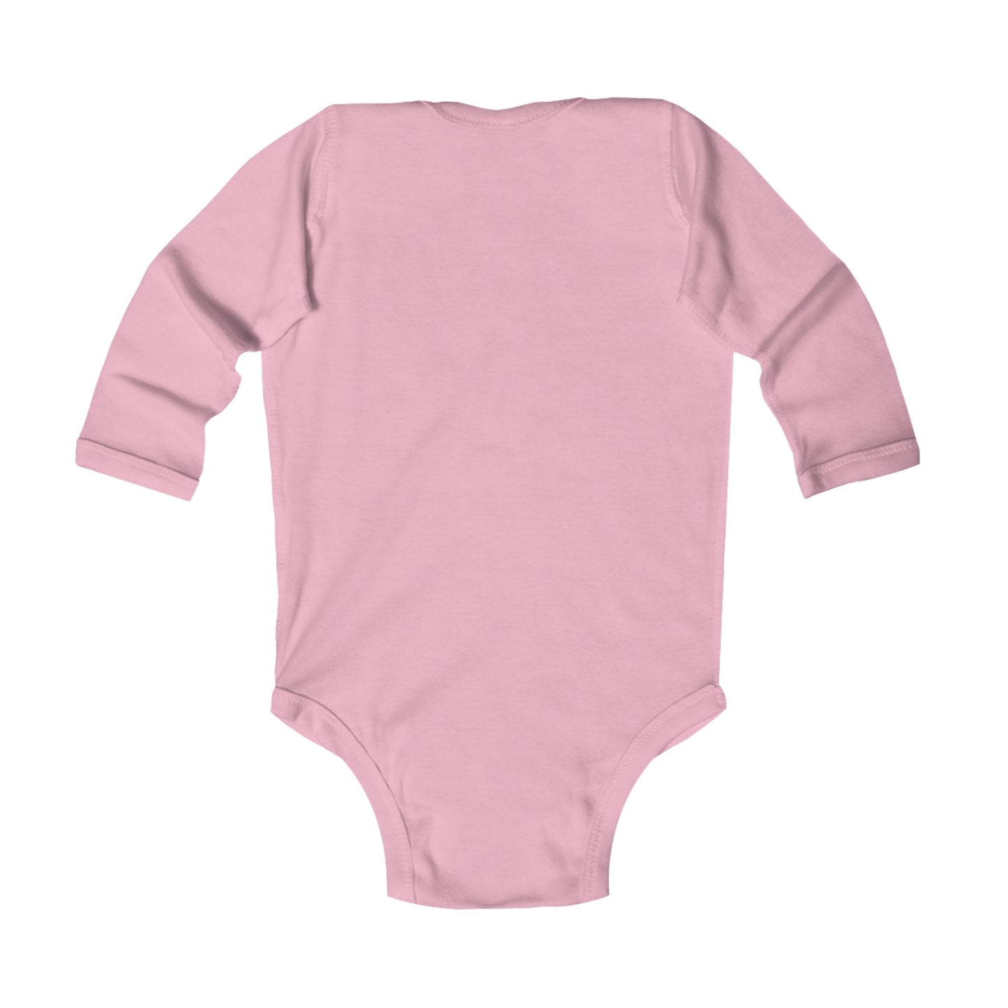 Mama & Mini "Mini" Faux Embroidery Pink Leopard Heart Long Sleeve Onesie - Size: NB-18M