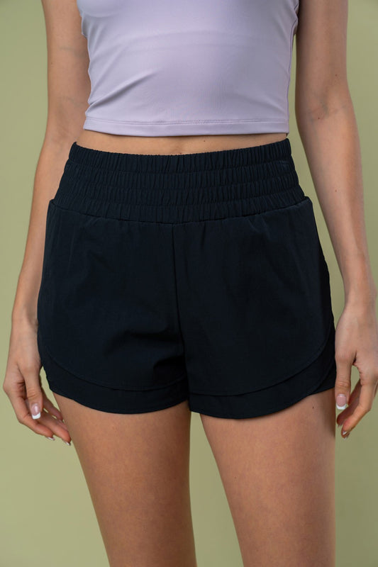 White Birch - High Waisted Knit Shorts - Size: S-3XL