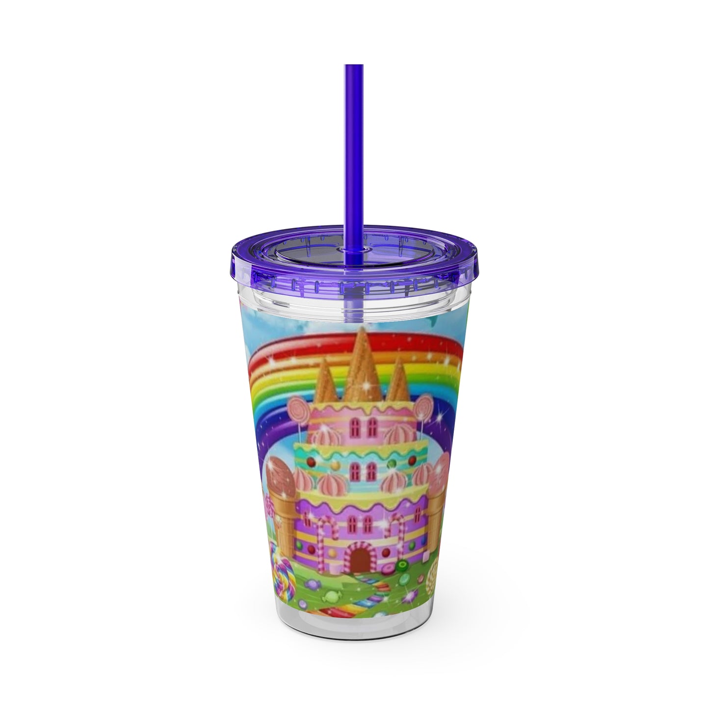 Kids Sweet Rainbow Sunsplash Tumbler with Straw, 16oz