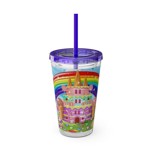 Kids Sweet Rainbow Sunsplash Tumbler with Straw, 16oz