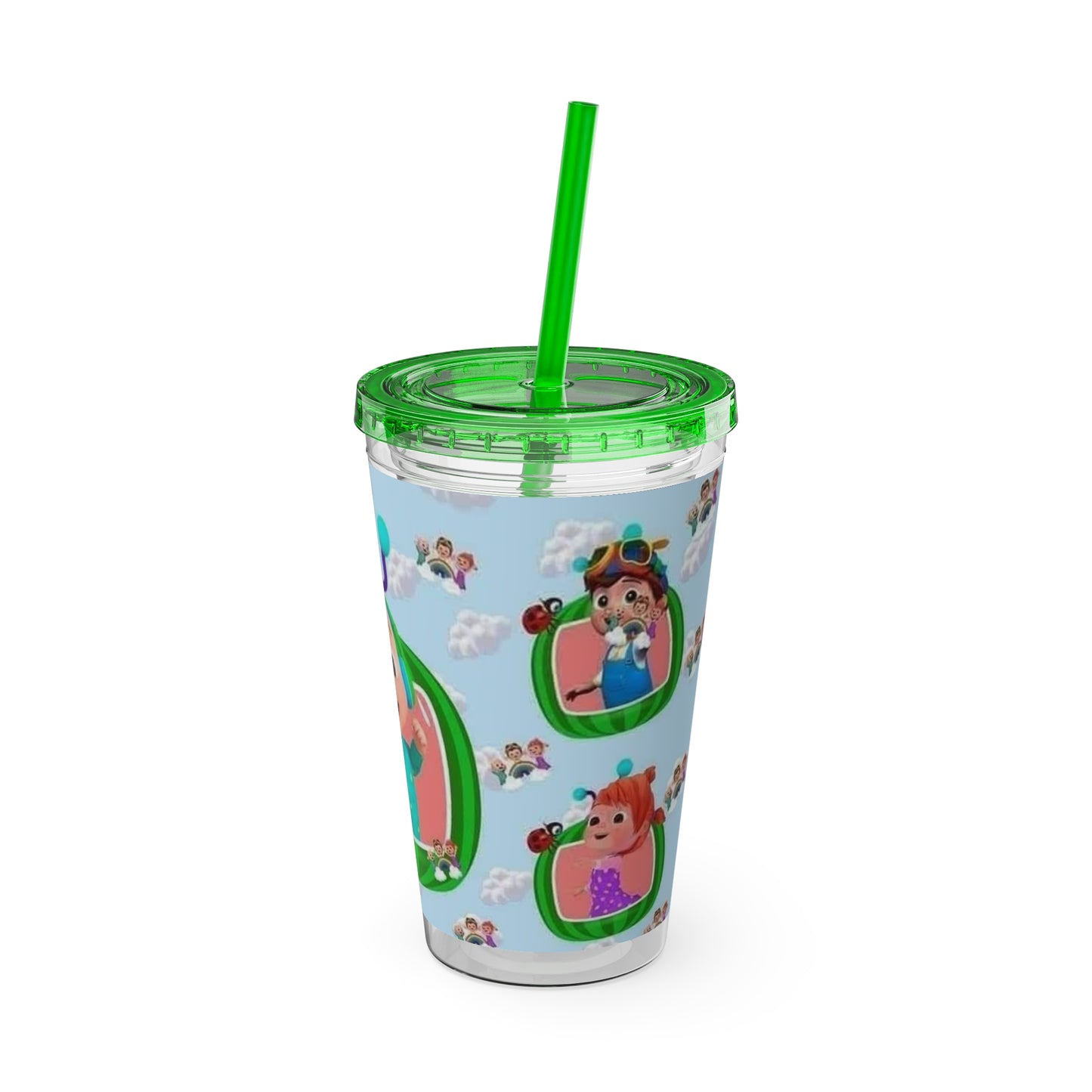 Kids Cocomelon Sunsplash Tumbler with Straw, 16oz