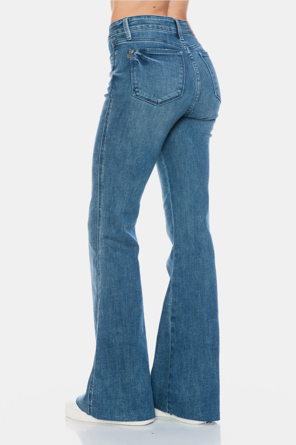 Judy Blue - Tummy Control Cut Hem Flare Jeans - Size: 0-24W