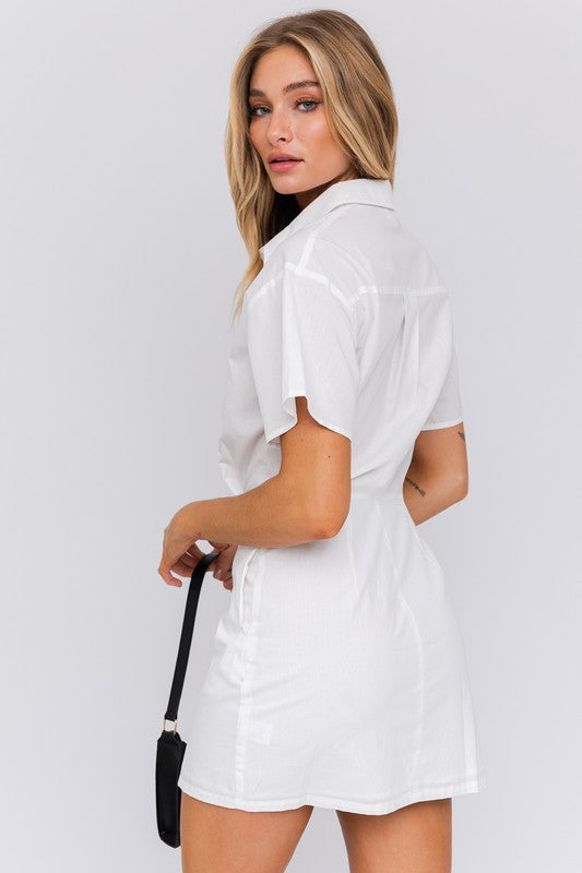 Le Lis - Half Sleeve Shirt Mini Dress