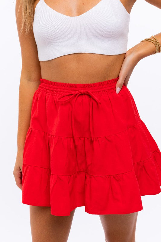 Le Lis - Smocked Waist Flare Skirt