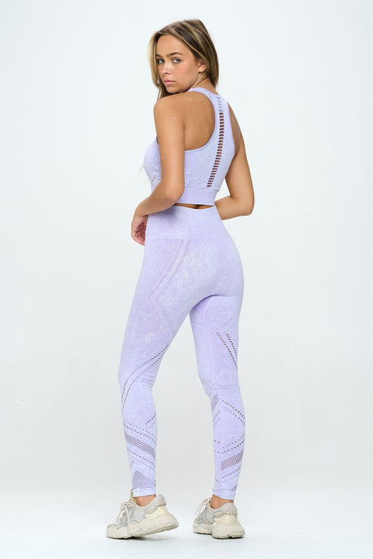 Seamless Two Piece Yoga Mineral Washed Active Set