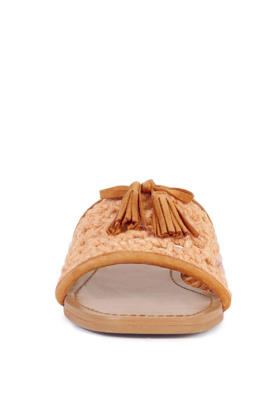 Rag & Co - Cedar Handwoven Natural Tassel Flats