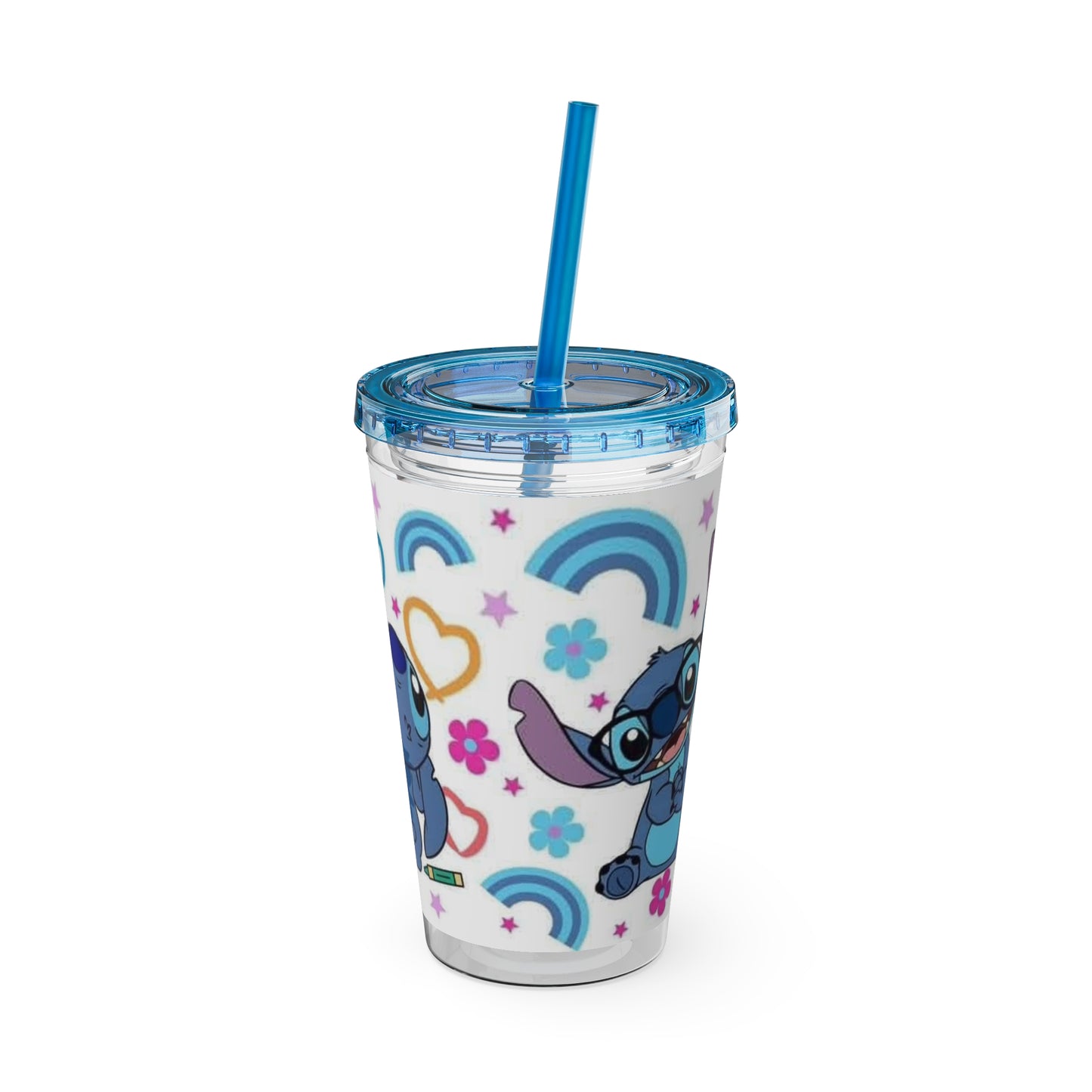 Kids Stitch Sunsplash Tumbler with Straw, 16oz