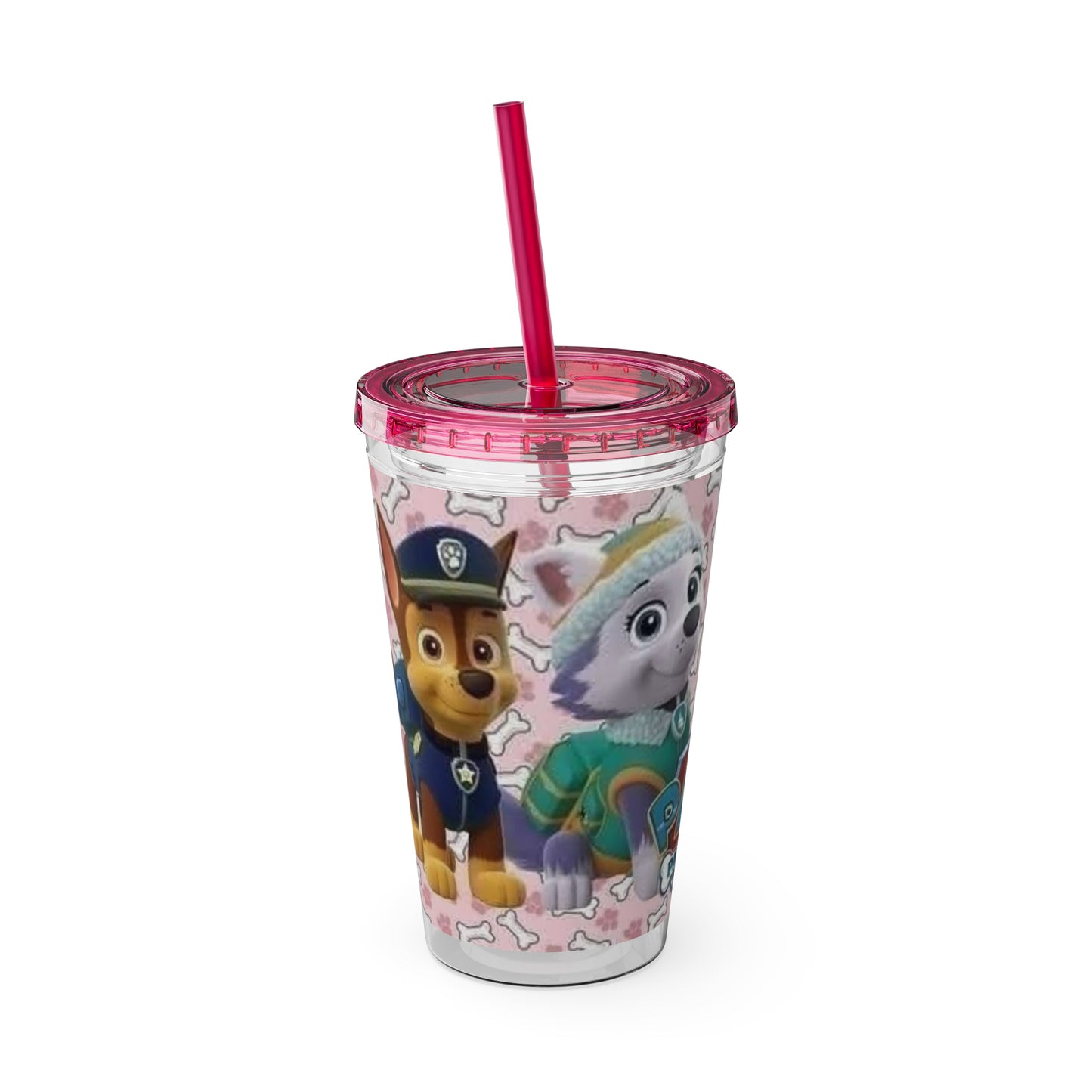 Kids Pink Paw Sunsplash Tumbler with Straw, 16oz