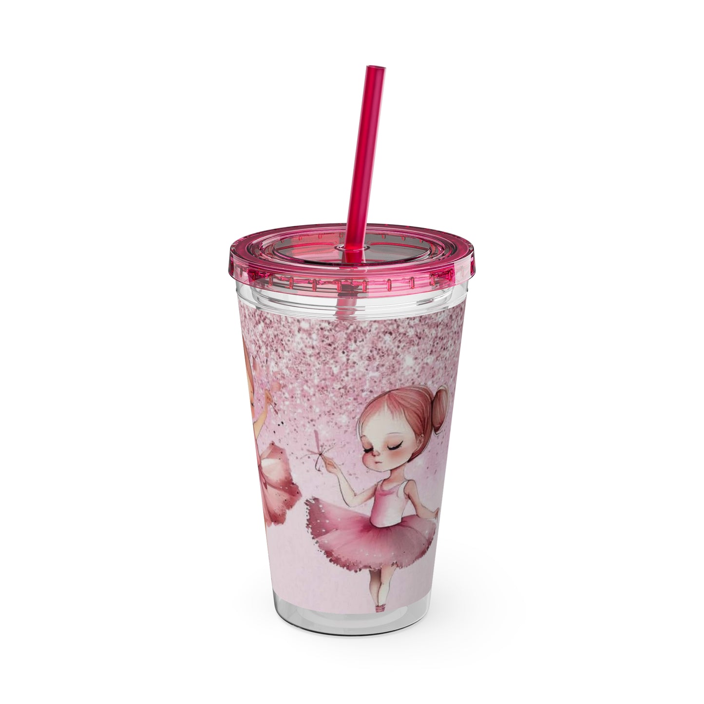 Kids Ballerina Sunsplash Tumbler with Straw, 16oz