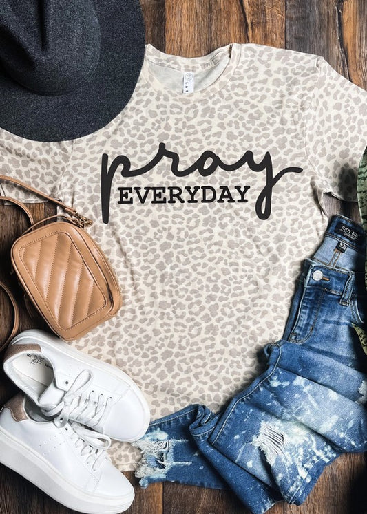 Pray Everyday - Graphic Tee - Size: S-3XL