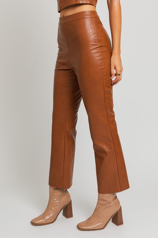 Le Lis - PU Leather Straight Pants