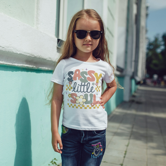 "Sassy Little Soul" - Youth & Toddler Tee - Size: 2T-YXL